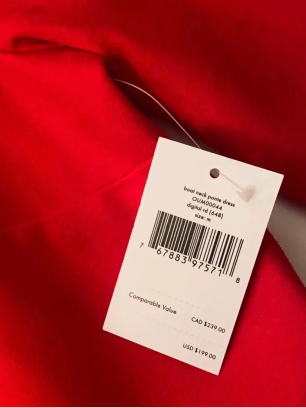 Kate Spade Boat Neck Ponte Dress-Digital Red